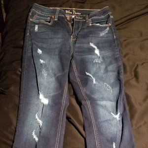 Blue Desire distressed High Rise Jeans